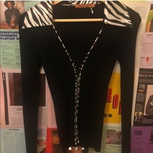 Y2k zebra print long sleeve